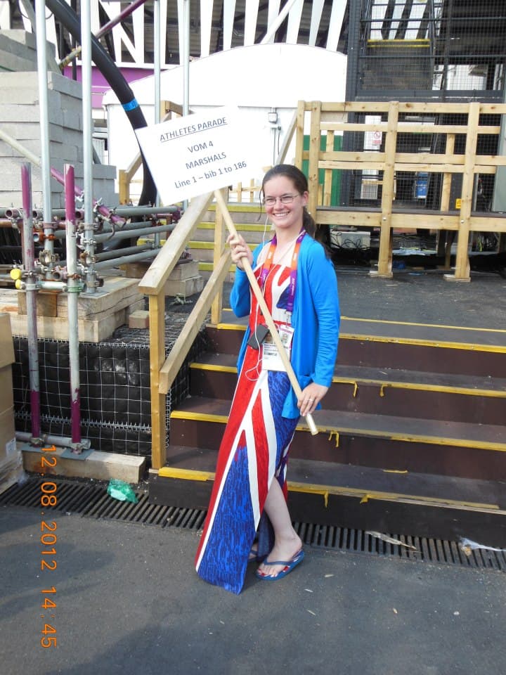 Waiting backstage at the rehearsal the morning of the Closing Ceremony